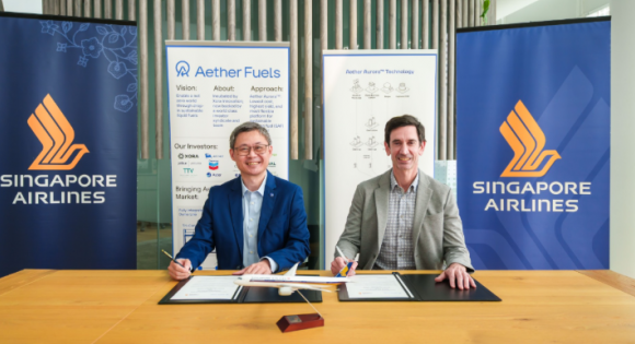 SINGAPORE AIRLINES TO OFFTAKE NEXT-GENERATION SUSTAINABLE AVIATION FUEL FROM AETHER FUELS